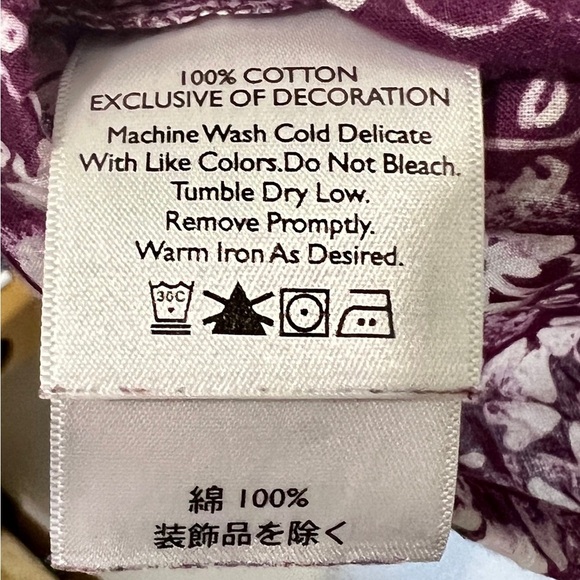 Eddie Bauer Cotton Floral Peasant Blouse - Small - Picture 7 of 8